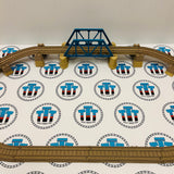 Elevated Blue Bridge Custom Oval Set Used - Trackmaster