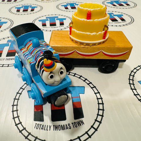 Happy Birthday Thomas with Cake (Mattel) Wooden - Used