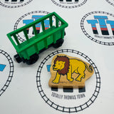 Train de cirque en bois avec lion - Occasion