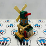 Toby's Windmill with Tan Flour Barrels Good Condition Wooden - Used