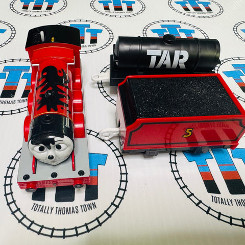Tar-Covered James and Tar Tanker New In Box - TOMY