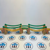 Suspension Bridge Slight Rips as Shown Rare Clickity Clack Wooden - Used