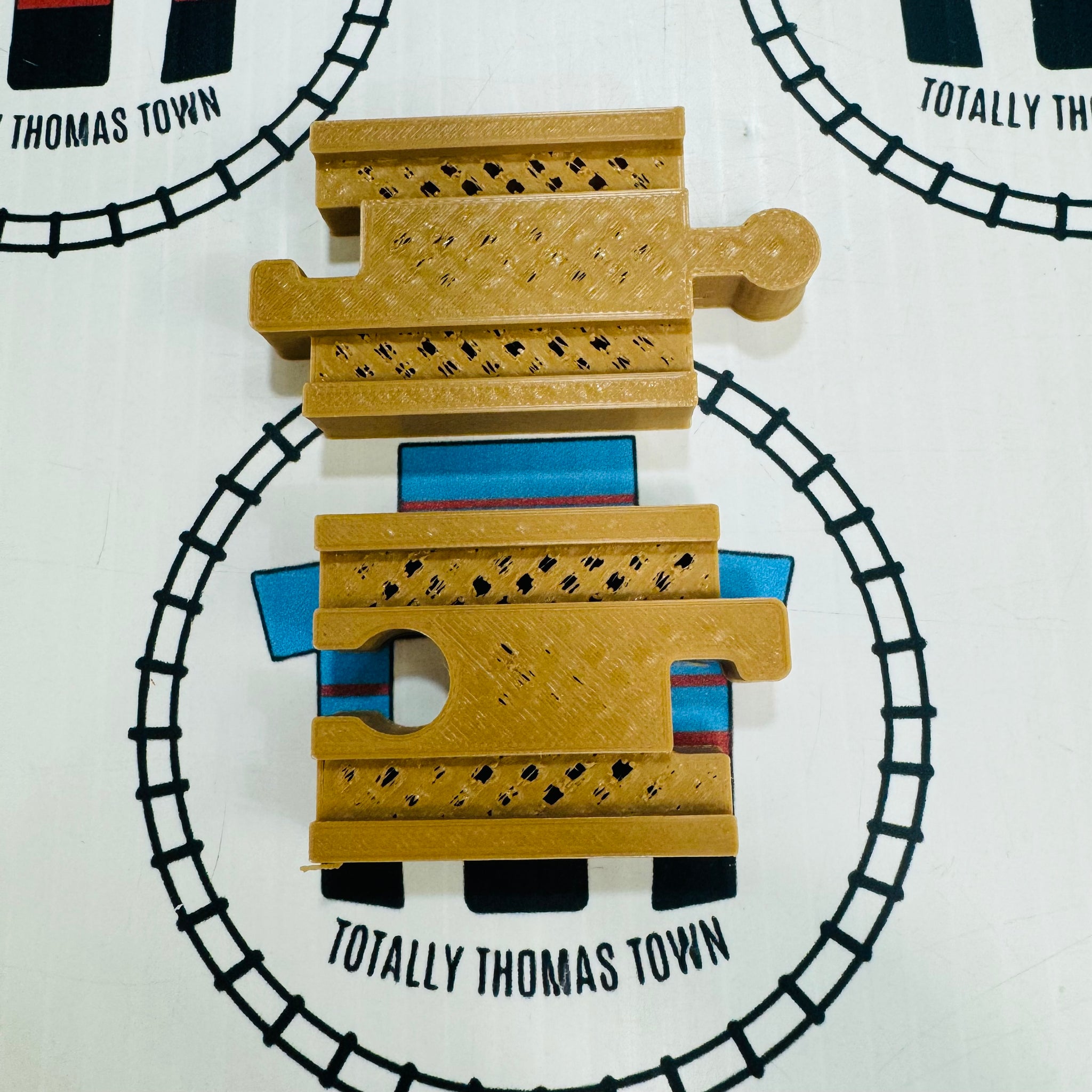 Adapters 3D printed Newer Thomas Track to Older Thomas Track