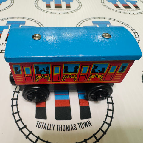 Limited Edition Passenger Car #2 - Thomas 10 Years in America (Learning Curve 1999) RARE Good Condition Wooden - Used