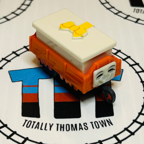 Orange Troublesome Truck with Present Missing Stickers Pull Along Capsule Plarail - Usedsg