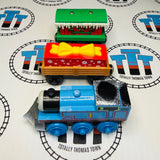Winter Wonderland Thomas, Present Car and Winter Caboose #1 (Learning Curve 2002) Wooden - Used