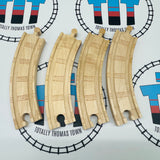 Curved Track 6.5" - 4 Pieces Thomas Brand Wooden - Used