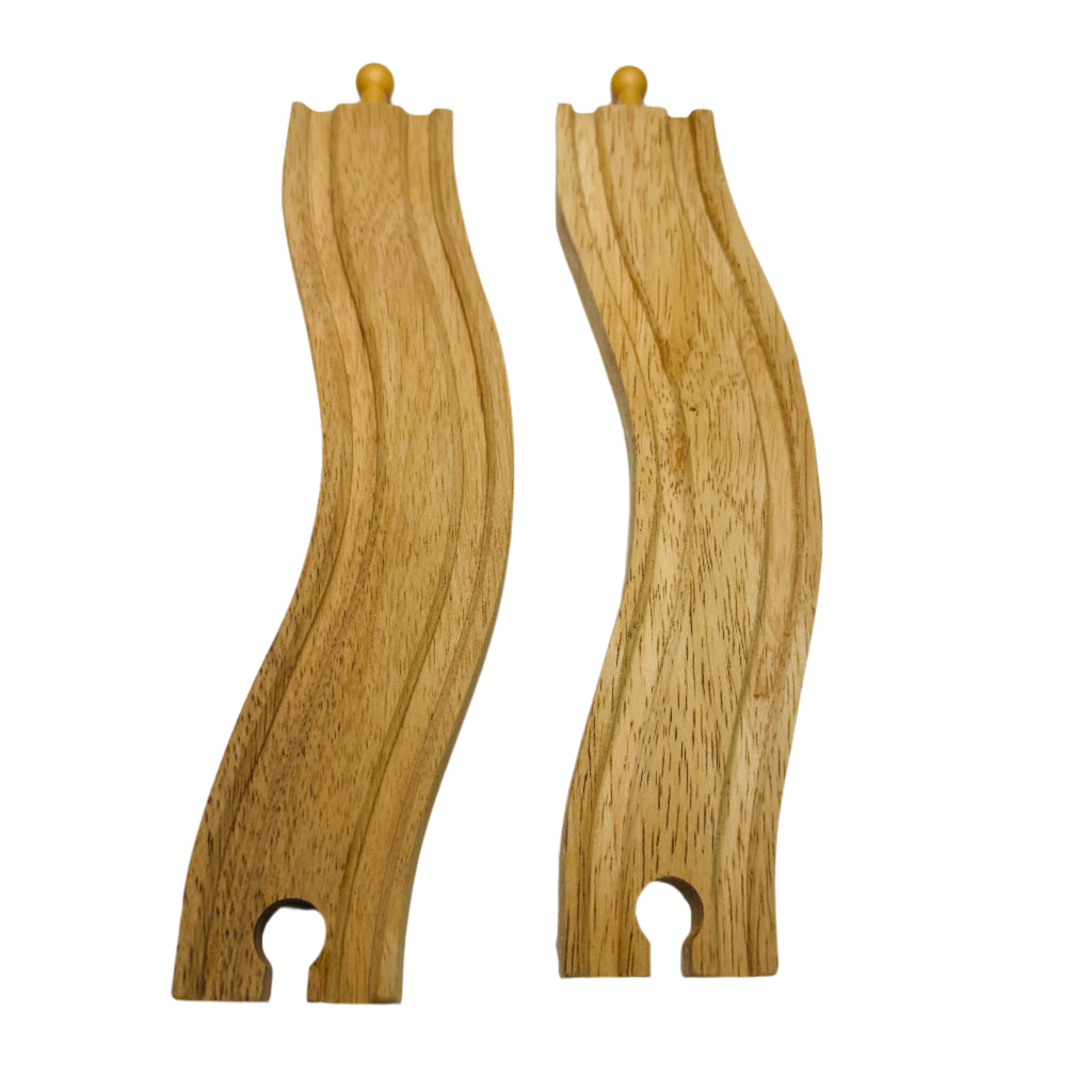 Wavy Train Track Rails Wavy Track 2 Pieces BIGJIGS Rail Wooden - New in Box โ Totally Thomas Town