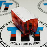 Clear Glitter Red Narrow Gauge Coach White Roof NO FACE Pull Along Capsule Plarail - Used