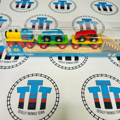 Car Loader with Ramp and Track BIGJIGS Rail Wooden - New in Box