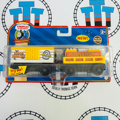 Sodor Chicken Cars (Learning Curve) Wooden - New