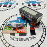 A Day at "The Works" Set #1 (Writing On ALL Trains, Stations, Track, Accessories) Missing Signals/Red House Peeling Sticker Wooden - Used