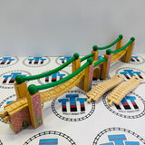 Suspension Bridge with Track Rare #2 Ripped/Peeling Stickers Clickity Clack Wooden - Used