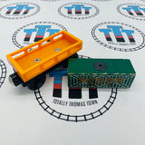 Cargo Car Orange with Green Cargo Rare Wooden - Used