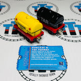 Sodor Fuel Car & Tar Tanker (2003) with Character Card Used - Take Along