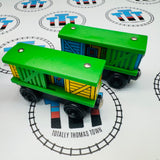 Wagons verts par paires (Learning Curve 2003) Bon état Bois - Occasion