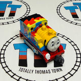 Paint Splattered Thomas Newer Face Capsule Plarail Pull Along - Used