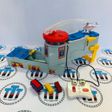 Harold’s Heliport Remote Control Portable Playset Lights and Sounds with 3 Cargo Pieces and Cargo Car (Glitchy SEE NOTES) Used - Take Along