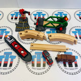 BRIO Cargo Harbour Set with Motorized Train Complete 33061 Wooden - Used