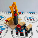 BRIO Freight Goods Station with Truck, Cargo Car and 2 Cargo Pieces 33280 Wooden - Used