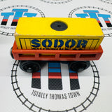 Cargo Car Red with Yellow Cargo Fair Condition Wooden - Used