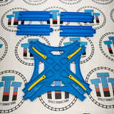Crossing Switch Track and 4 Straight Pieces R-14 New no Package - TOMY