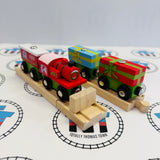 Train de Noël avec Tampon et Rail BIGJIGS Rail en Bois - Neuf en Boîte