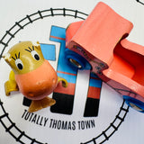 BRIO Richard Scarry Busytown Hilda Hippo Missing Ears (Brittle/Damaged) and Skate Car Wooden - Used