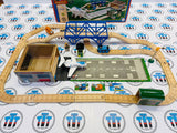 Jeremy and the Airfield Set with Thomas and Terence (writing on bottom) Wooden - Used in Damaged Box