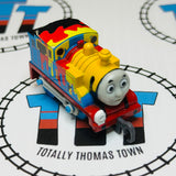 Paint Splattered Thomas Newer Face Capsule Plarail Pull Along - Used
