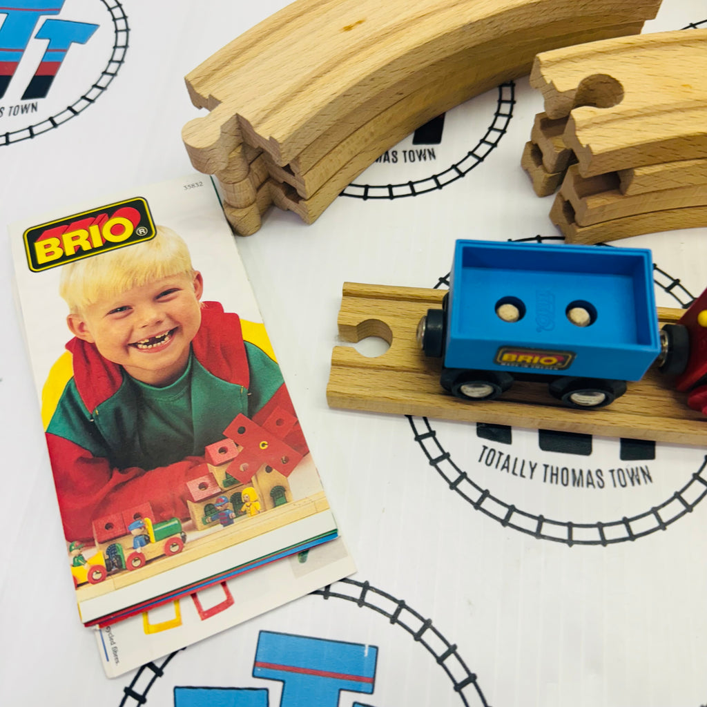 BRIO 33125 Vintage Railway Set Wooden In Box Totally Thomas Town