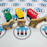 Trains de cirque (Learning Curve 2001) avec éléphant, tigre, lion, girafe et zèbre Bon état Bois - Occasion