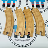 Curved Track 6.5" - 4 Pieces Thomas Brand Wooden - Used