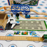 Jeremy and the Airfield Set with Thomas and Terence (writing on bottom) Wooden - Used in Damaged Box