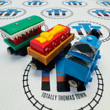 Winter Wonderland Thomas, Present Car and Winter Caboose (Learning Curve) Wooden - Used