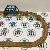 Elevated Blue Bridge Custom Oval Set Used - Trackmaster