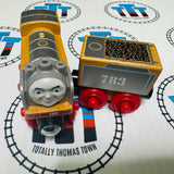 Merlin and Tender (Thomas Wood Unpainted Mattel) Good Condition Wooden - Used