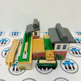 Sawmill Depot with Log Car (2001) and 2 Logs #2 Marked/Cracked Wooden - Used