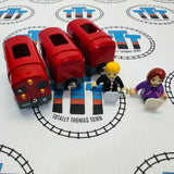 BRIO 33513 Red Metro Train with Lights and 2 Figures Wooden - Used