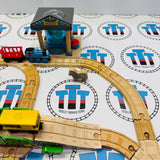 Thomas at the Zoo Set Complete with Trains #1 (Writing on Bottom/Fair Condition Character Cards) Some fish don’t spin properly Wooden Rare - Used