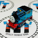 Metallic Blue Thomas #2 (2012) Fair Condition/Discoloured Back Rare Capsule Plarail Wind Up - Used