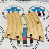 33398 Long Double Curved Track #1 Small Marks/Chips Used - BRIO