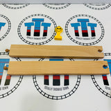 12" Bumpy Track #3 2 Pieces with Sign Marked Wooden - Used