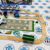 Jeremy and the Airfield Set with Thomas and Terence (writing on bottom) Wooden - Used in Damaged Box
