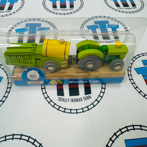 Tractor and Crop Sprayer with Track BIGJIGS Rail Wooden - New in Box