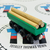 Chargeur de bûches de Sodor avec wagon à bûches (1996) et 3 bûches (Learning Curve) #2 en bois - Occasion