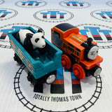 Big World Adventures Set with Nia, Isla & Cargo Car (Modified Layout/Faded Track) Thomas Wood Mattel - Used