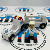 BRIO Light & Sound Ambulance with Poor Condition Figure 33551 Wooden - Used