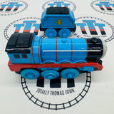 Gordon motorisé à piles avec son wagon, peinture écaillée #1 (Mattel) en bois - Occasion