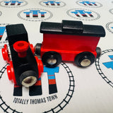 Black Engine and Caboose Generic Brand Wooden - Used